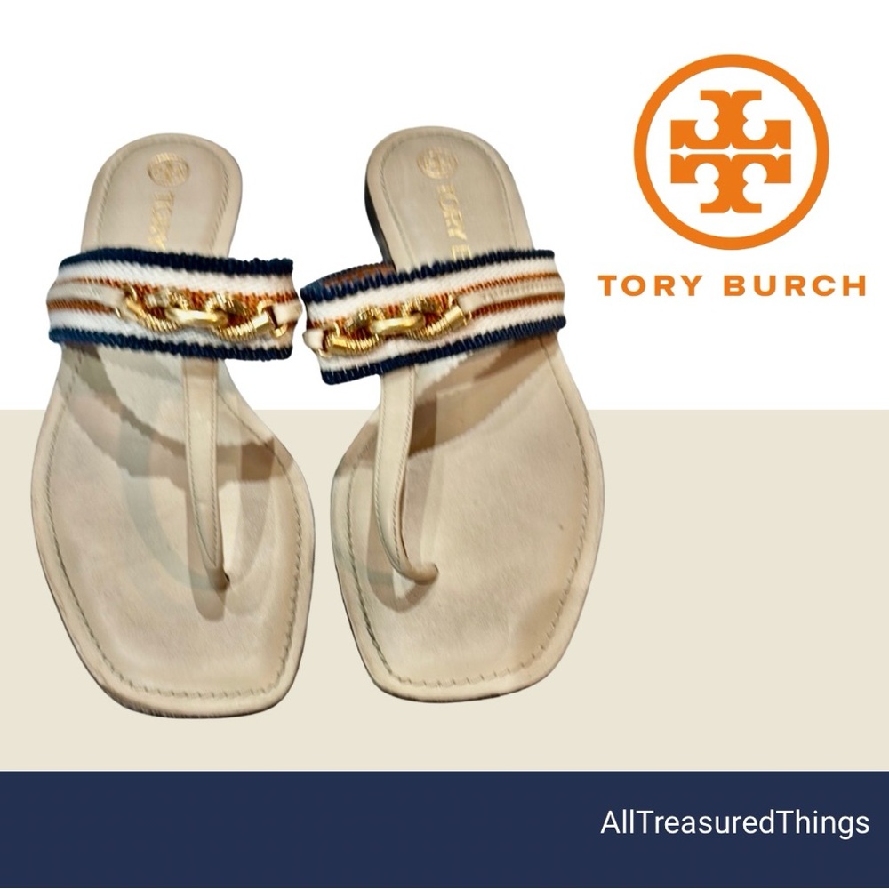 Versace Cream and Gold Sandals with Elegant Design